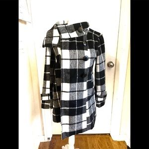 Forever 21 Black and White Peacoat